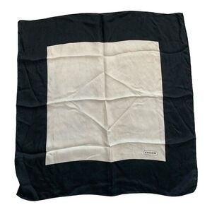 Vintage COACH Neckerchief 21"x21" Black White Geometric Silk Pocket Square Japan